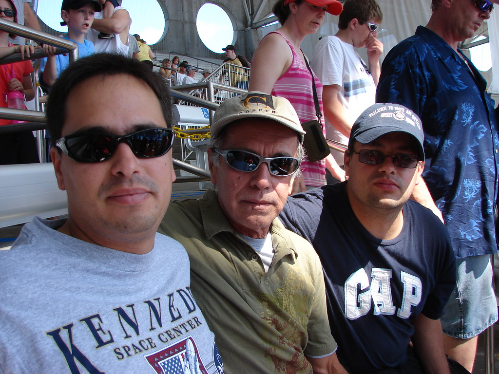 Jaime, Marcos y Juan en SeaWord Orlando — foto de Juan Peláez