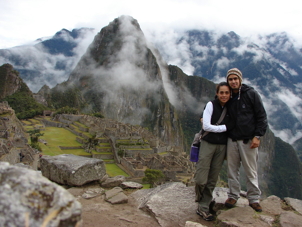 Claudia y Juan en MachuPichu — foto de Juan Peláez