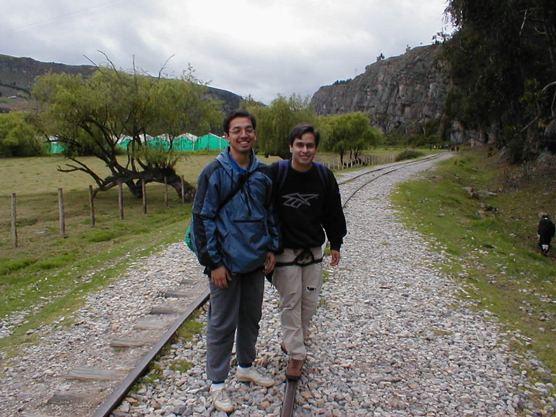 Fercho y Juan en Suesca — foto de Juan Peláez